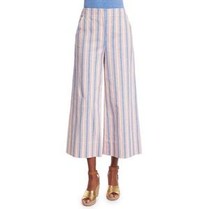 Tory Burch Womens Eva Wide Leg Cropped Pants Cato Stripe 14  XL